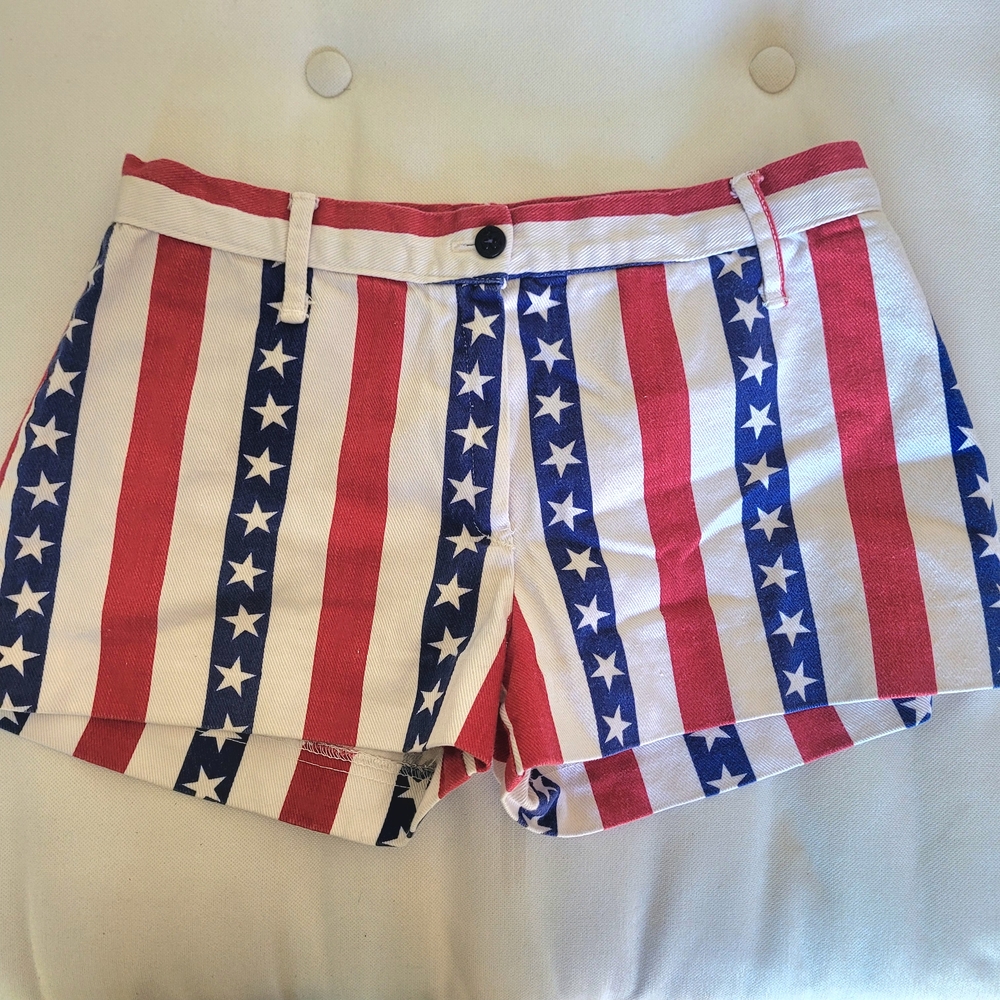 Patriotic Striped Women's Shorts